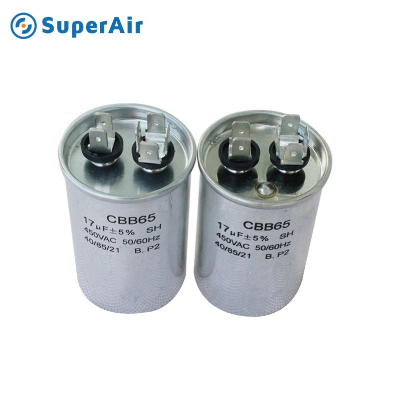 Cbb65 AC Motor Run Capacitor with High Capacitance and Aluminum Case