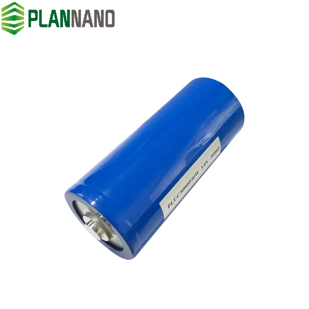 Plannano Free Sample 3.0V 3000f Ultra Faraday Capacitor with Low Internal Resistance and Large Capacity for Customization