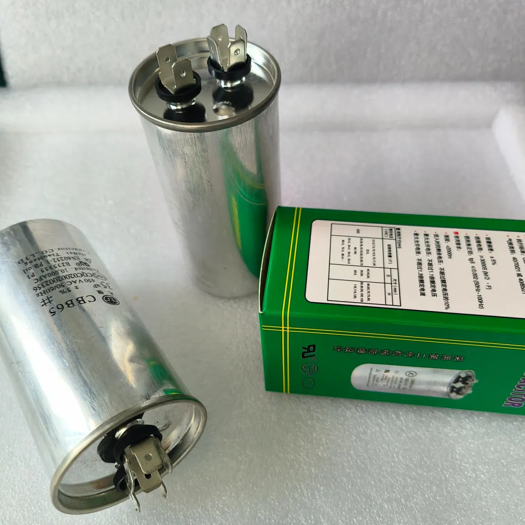 Cbb65 Air Conditioner Compressor Starter Capacitor 450V Aluminum Case Capacitor Air Conditioner Capacitor