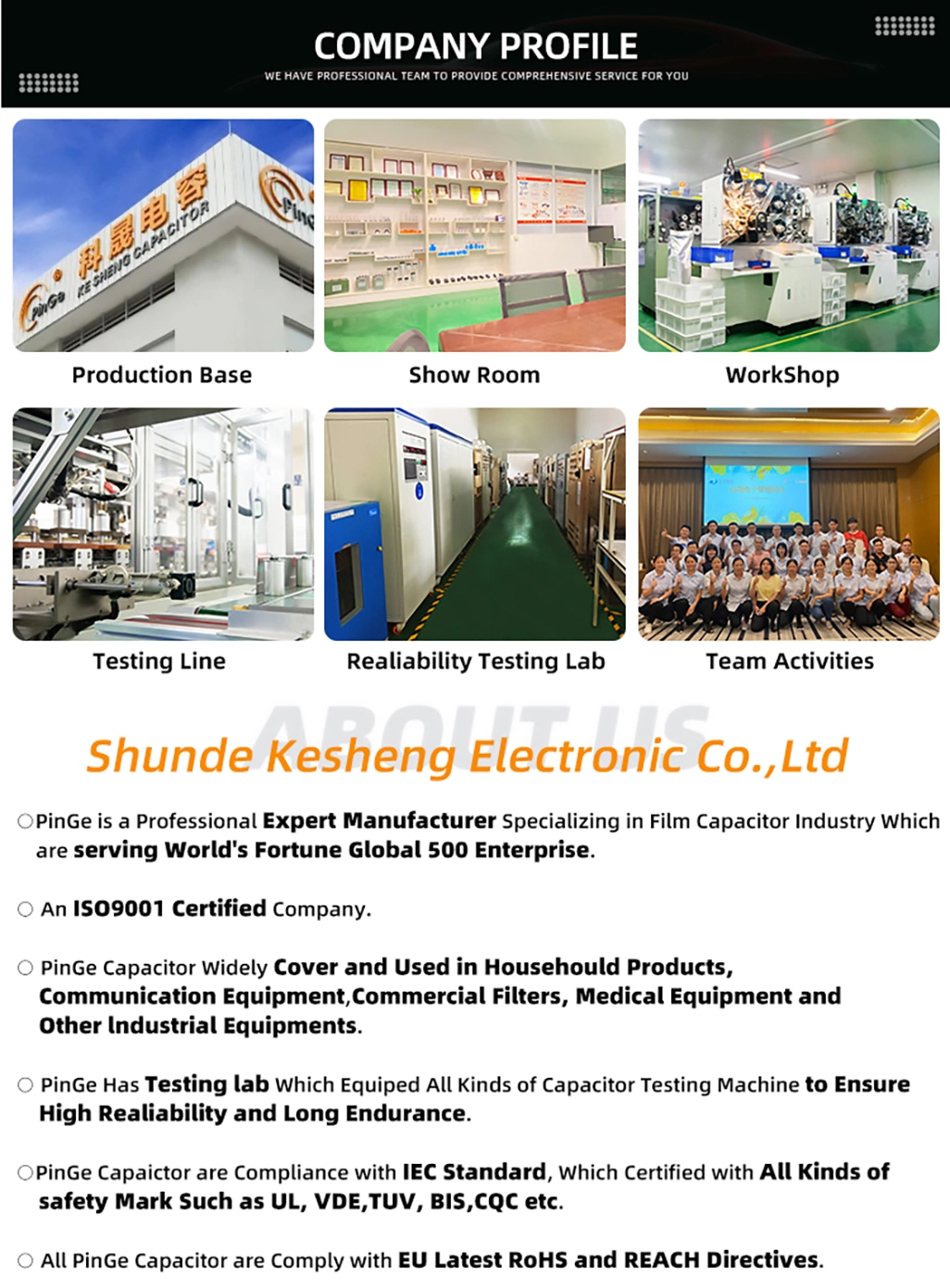 Ks Pinge Factory Hot Selling Cbb61 Wires Leaded out Self Healing Capacitors Special for Speed Regulating Motor