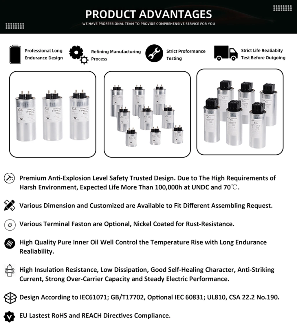 Ks Pinge Factory Price OEM/ODM Film Capacitor Cbb61 Wires Leaded out Fans Speed Regulation