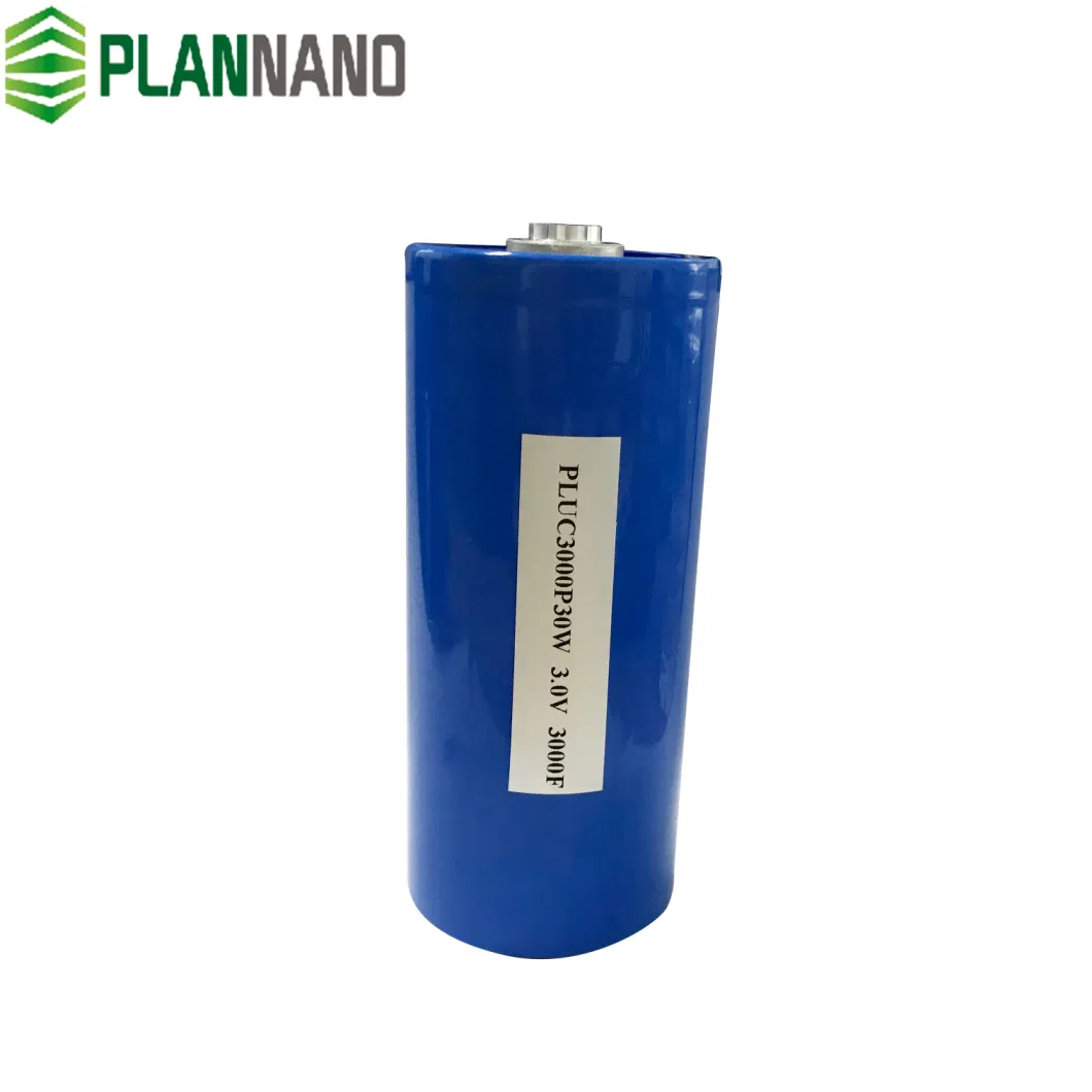 Plannano Free Sample 3.0V 3000f Ultra Faraday Capacitor with Low Internal Resistance and Large Capacity for Customization