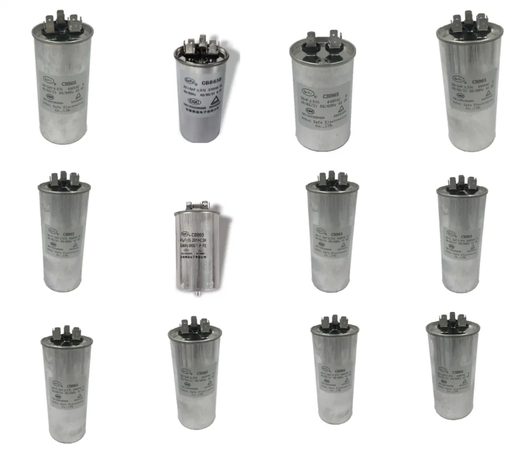 45+5UF 45/5 Mfd &plusmn; 6% 370V/440V Cbb65 Dual Run Circular Start Capacitor for AC Motor Run or Fan Start or Condenser Straight