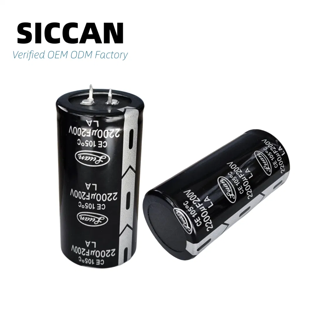 China High Quality High Voltage Cap Alum 3300UF 200V Aluminum Electrolytic Capacitors