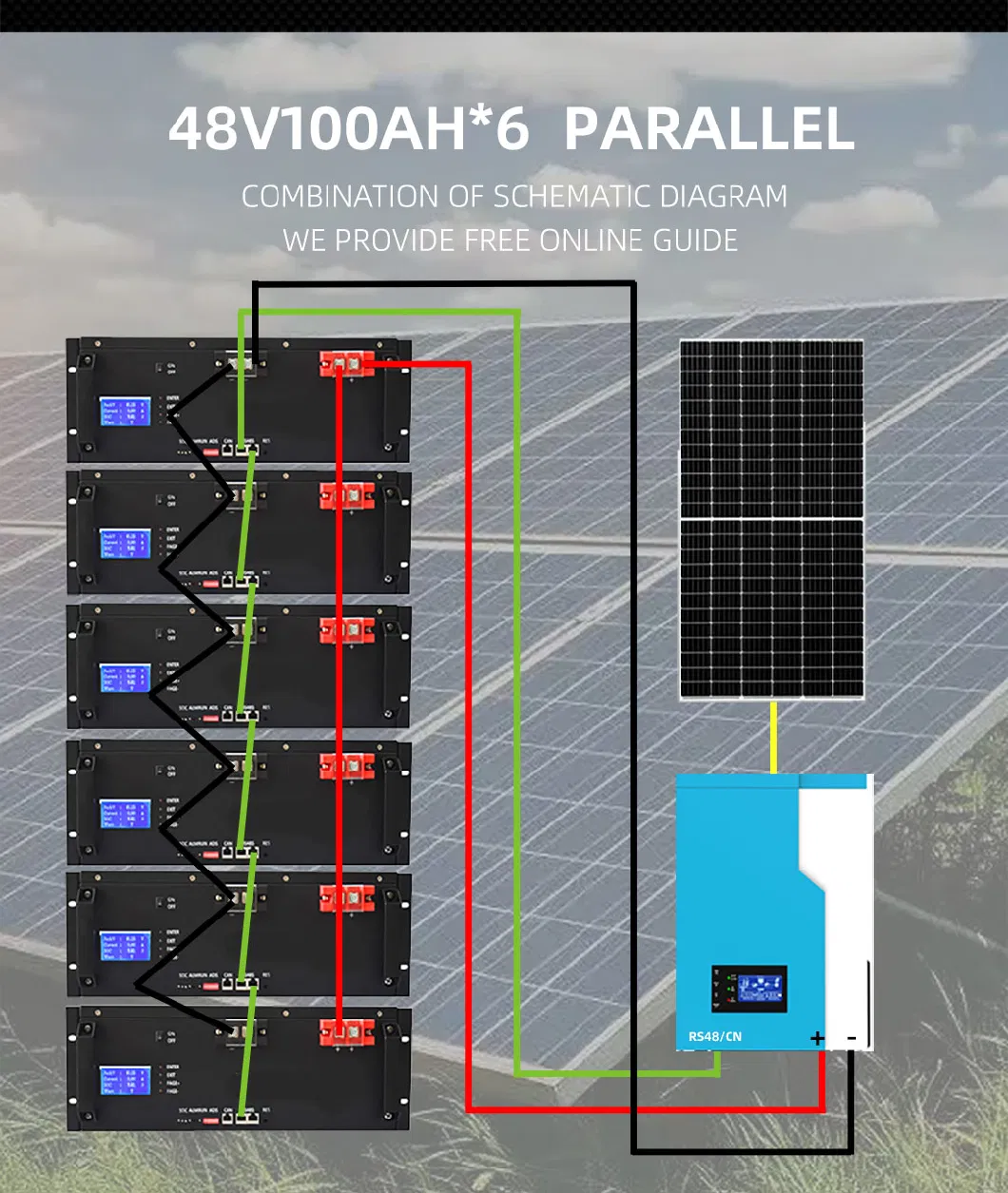 Hybrid Super Capacitor LiFePO4 48V Lithium Battery Solar Storage