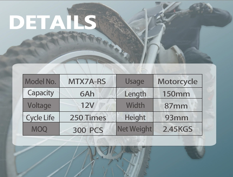 Superior 12V 6ah Maintenance Free China Lead Acid Electric Motorcycle Battery