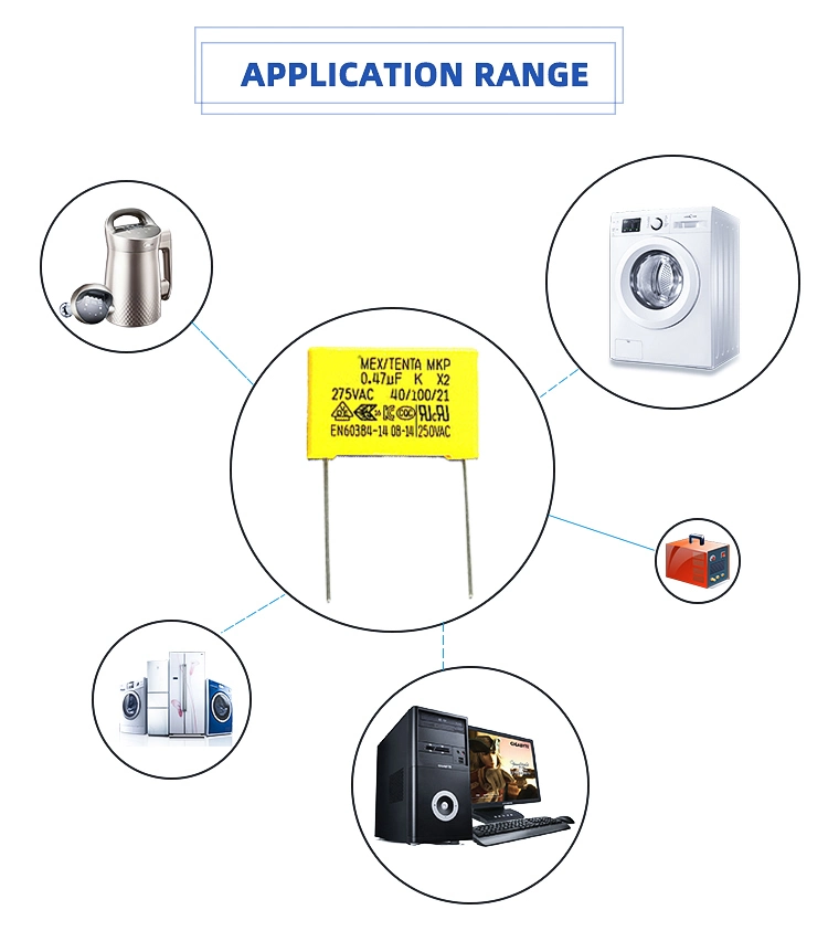 High Quality 0.33UF K X2 275V MKP X2 Polypropylene Film Capacitor