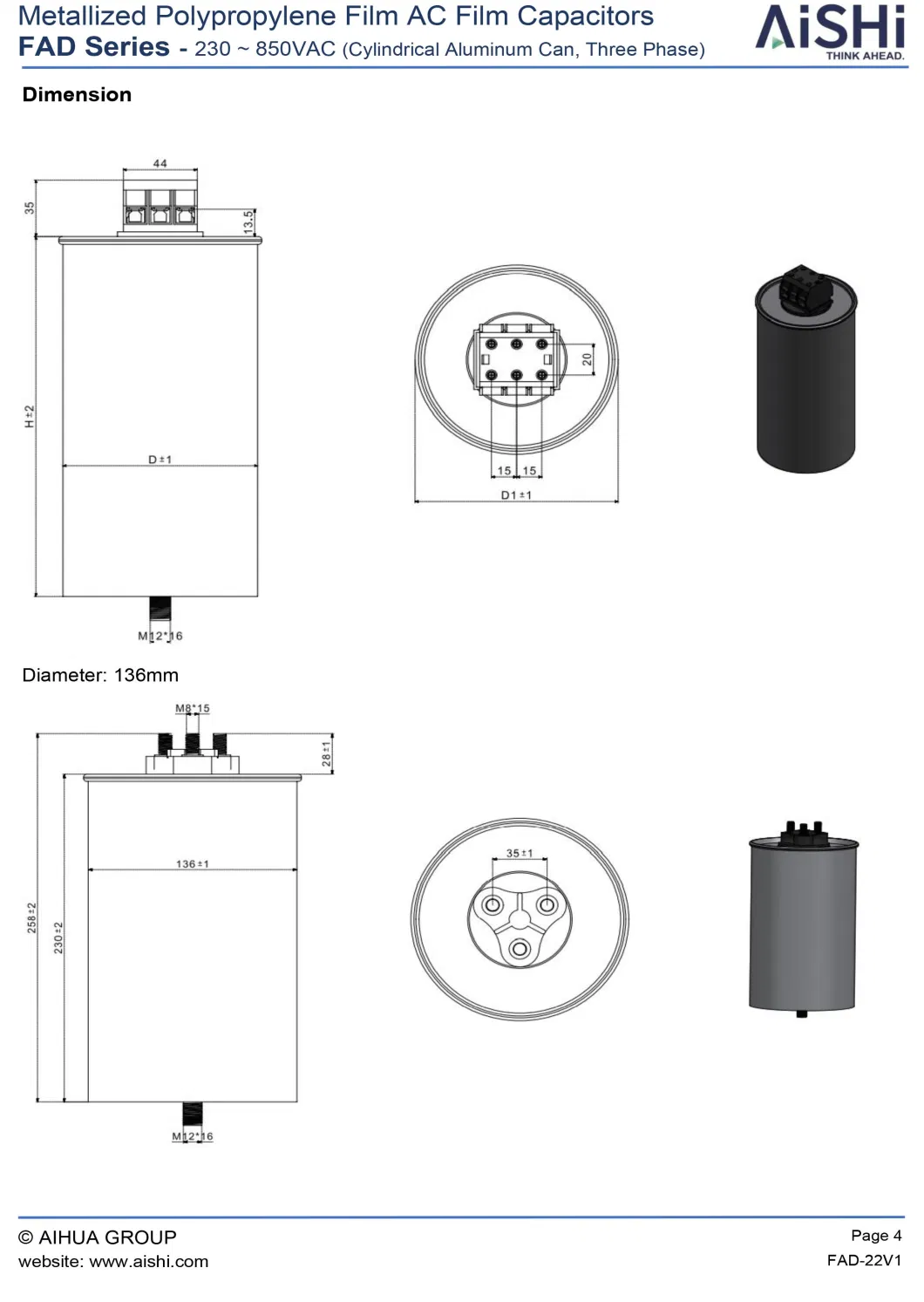 AC Filter Capacitor 450VAC 60UF Electrical Equipment Supplies Capacitor in-Rush Limiting Reactors