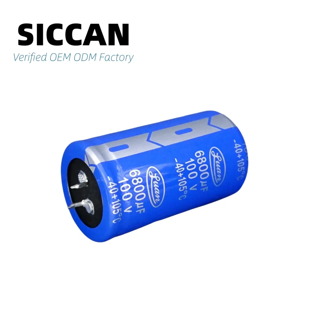 Large Can 100V 6800UF Low Impedance Snap-in Terminal Aluminum Electrolytic Capacitor 35*60mm