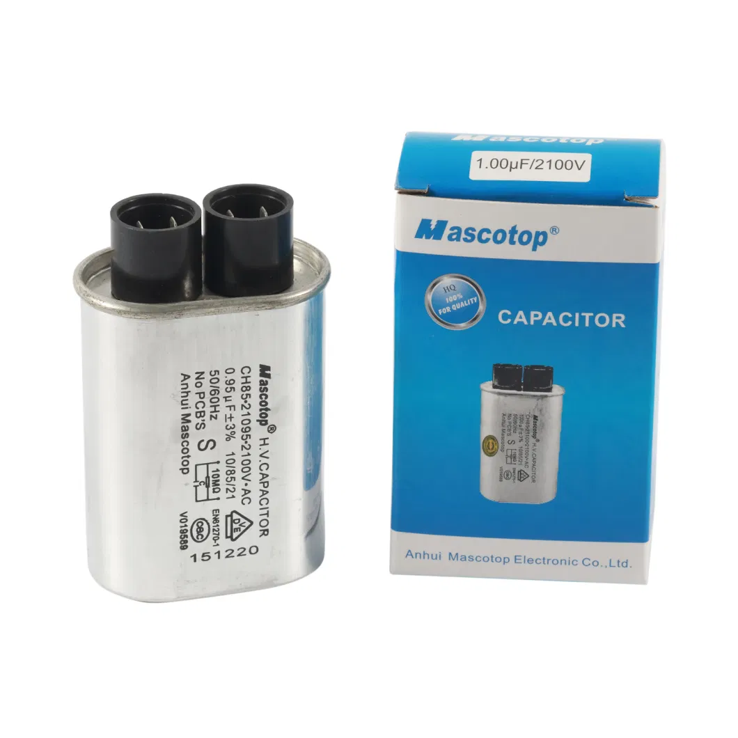 Mascotop Polypropylene 50PCS /Carton 0.5-1.2UF 2100V China Capacitor Supplier CH85