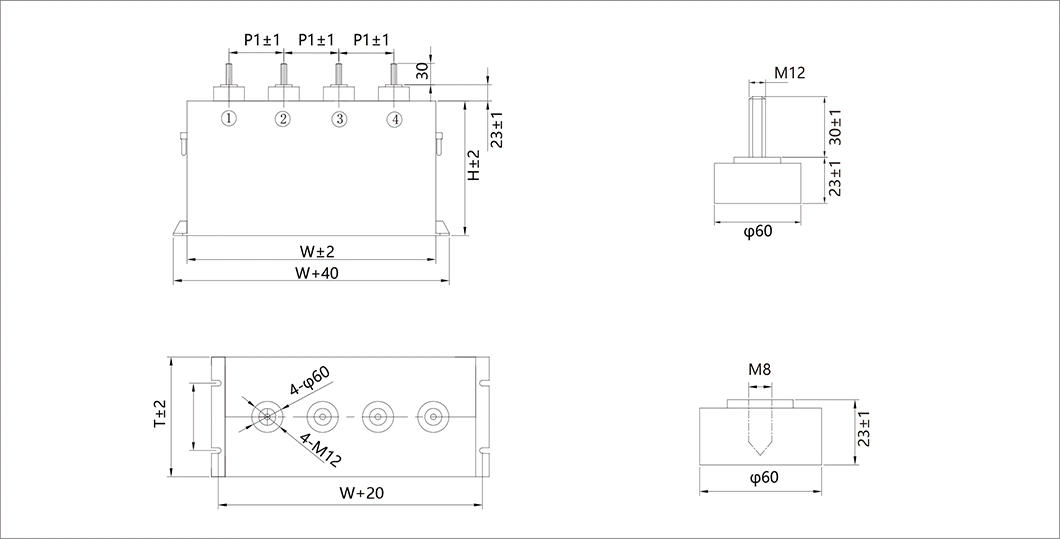 Compact Package Metallized Film Resonance Capacitor Self Designed Large Voltage and Current