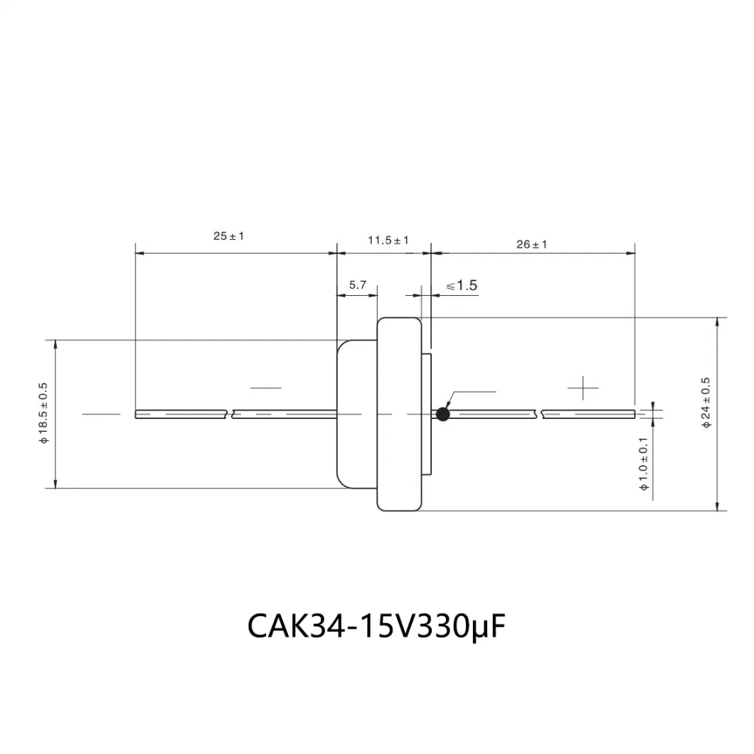 Non-Solid Axial Tantalum Capacitor Cak34 Series