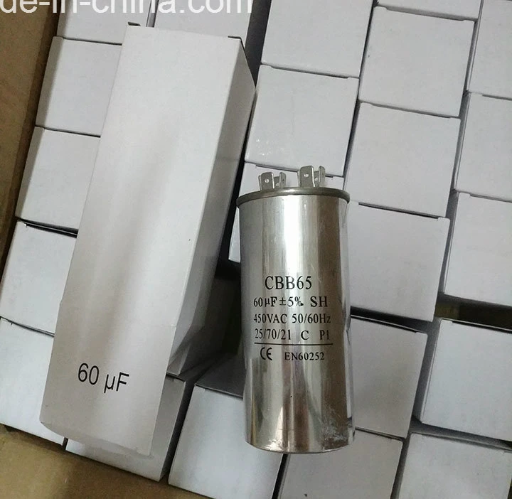 High Quality Cheap Pirce 450V 60UF Aluminum Electrolytic Cbb65 Capacitor