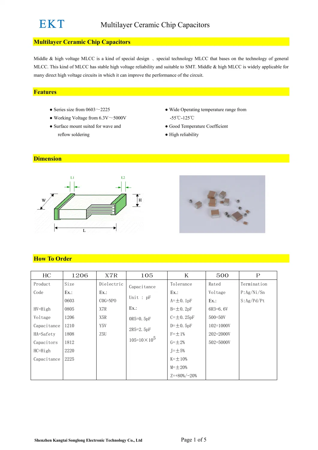 Multilayer Ceramic Capacitor Mlcc High Capacitance Full Range