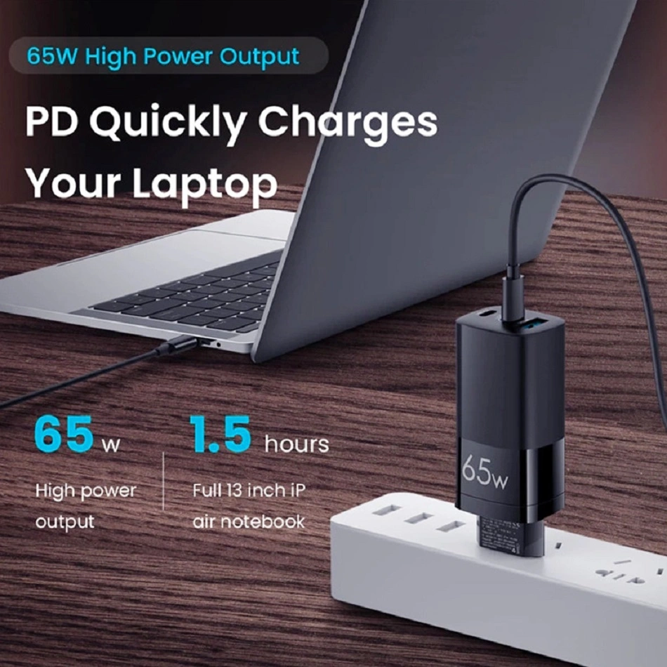 Top Selling Products 3 Ports 65W Max GaN Charger for Phone