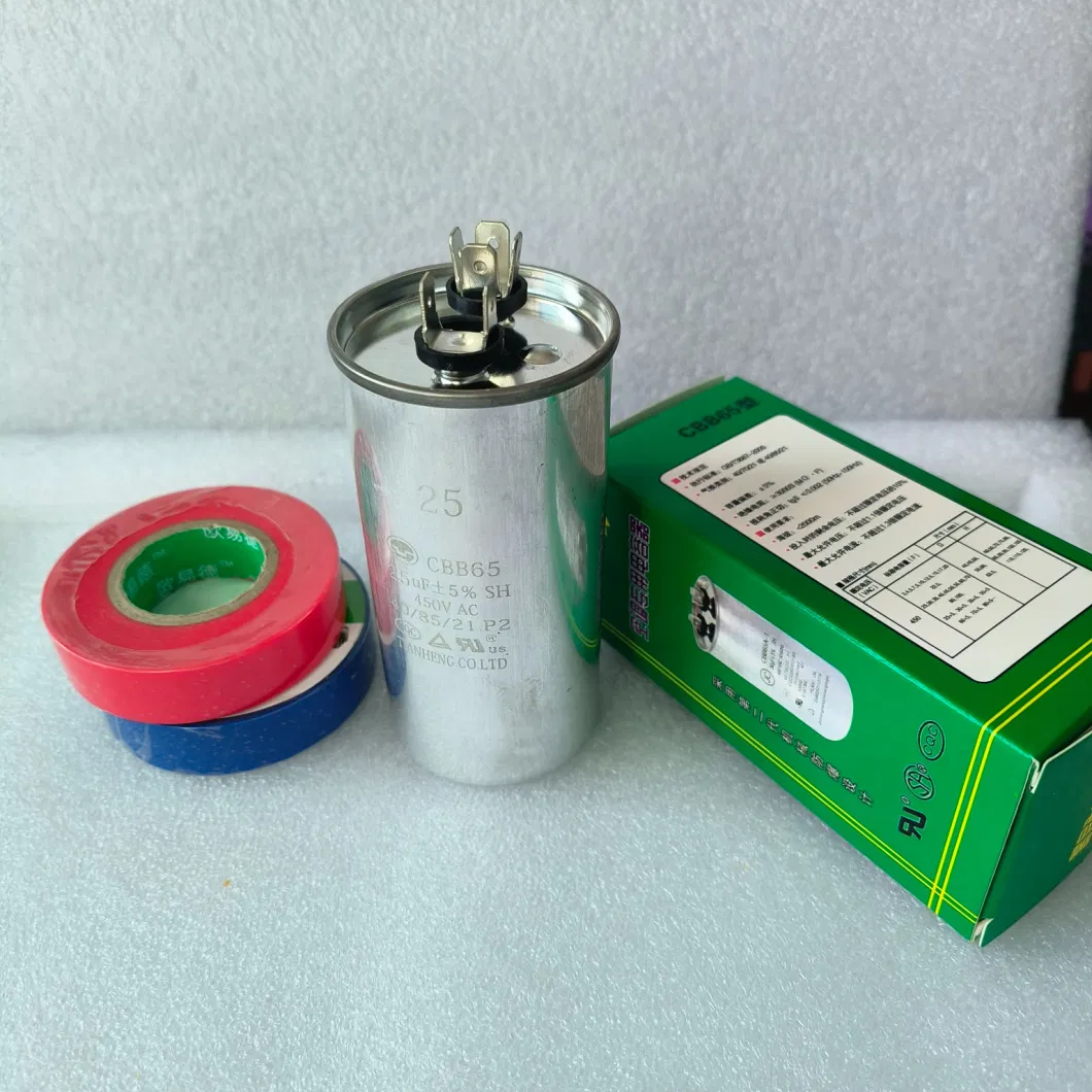 Metal Explosion-Proof Capacitor Cbb65-60UF for Air Conditioners and Compressors