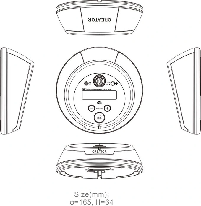 Creator 5g WiFi Interference-Free Wireless Conference Condenser Microphone