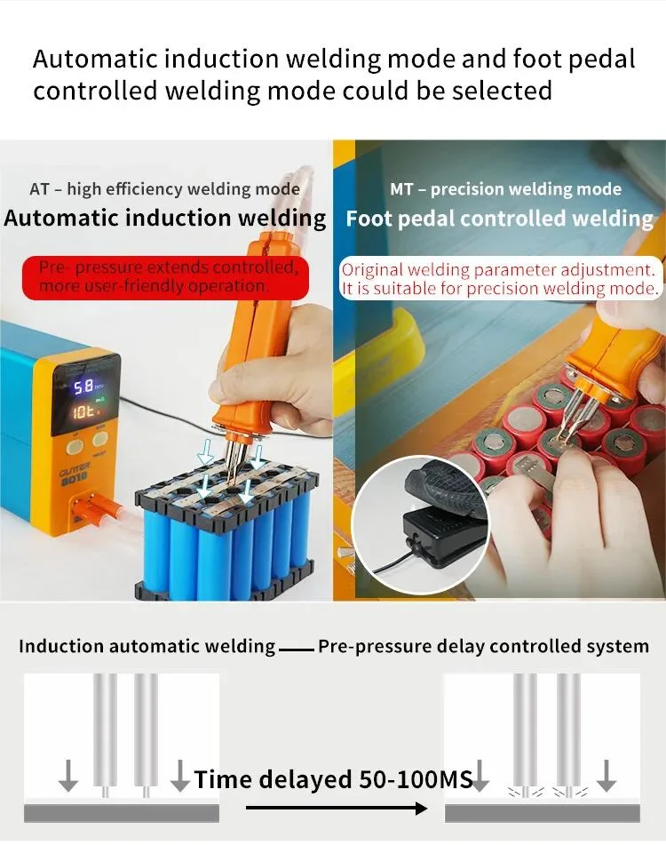 Hot Sales Sunkko 801d 801A 801b Capacitor Spot Welder 12kw Powerful Energy Storage for 18650 21700 Battery