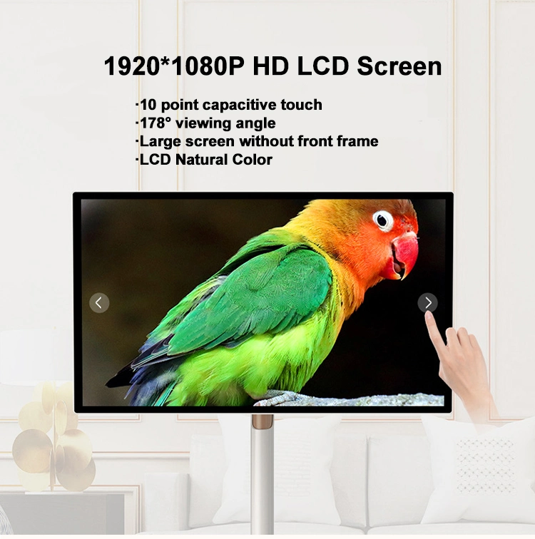 Interactive 32 Inch Standby Me Smart Television Monitor in-Cell LCD 1080P Portable Touch Screen Rotating TV with Android 10