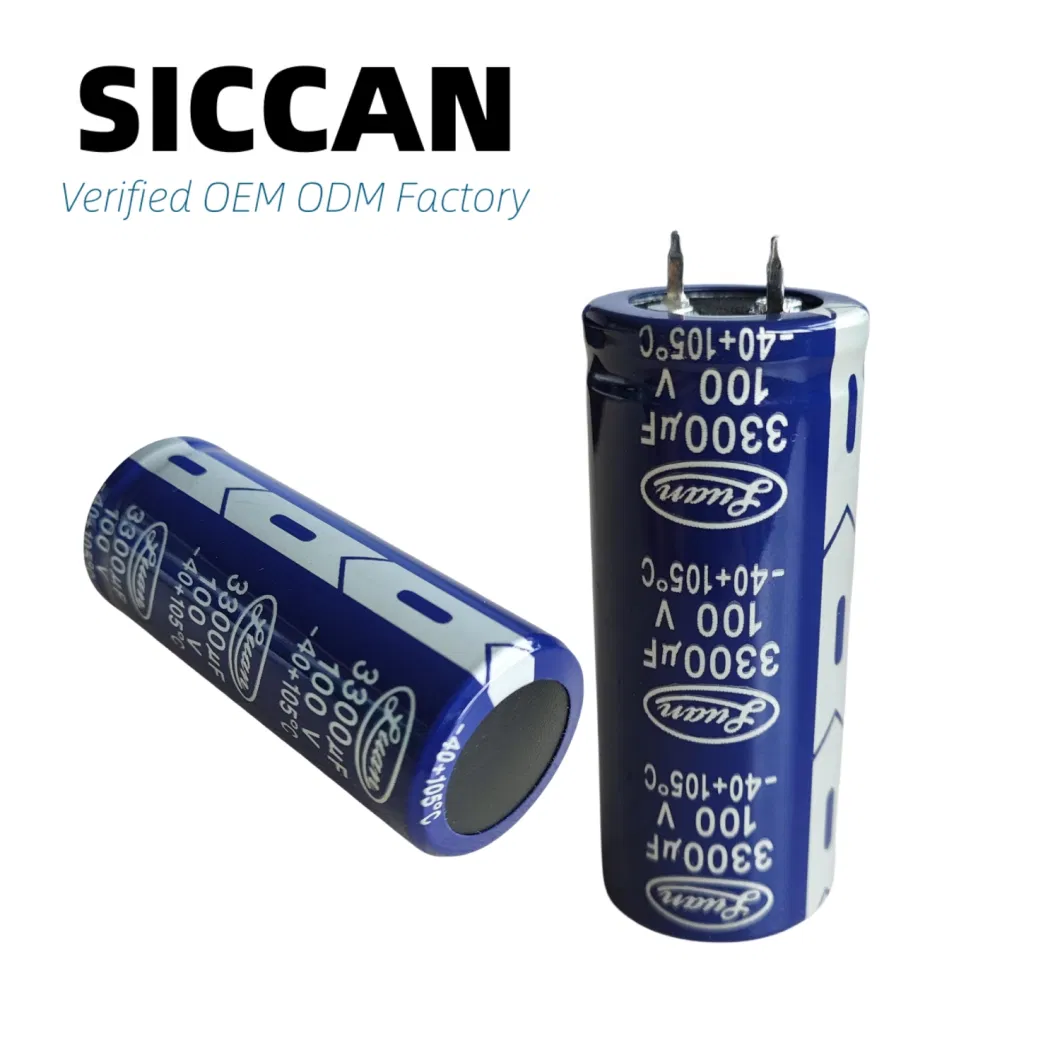 OEM Capacitors Electrolytic 3300UF 100V 25X60 10000hrs High Quality Manufacturer