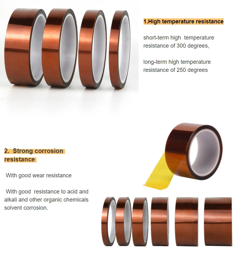 Heat Resistant Transfer Sublimation Reflective Tape Gold High Temperature Insulation Polyimide Tape