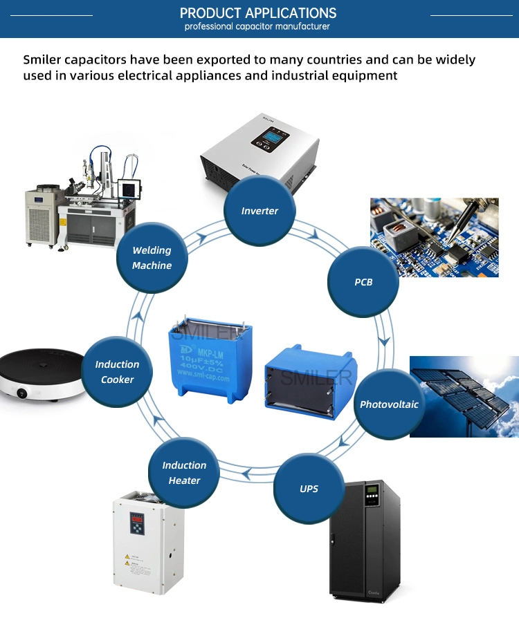 Original Manufacturer Capacitors 400V 5UF MKP Lm Capacitors with 4 Pins 2pins DC Link Capacitors for Industrial