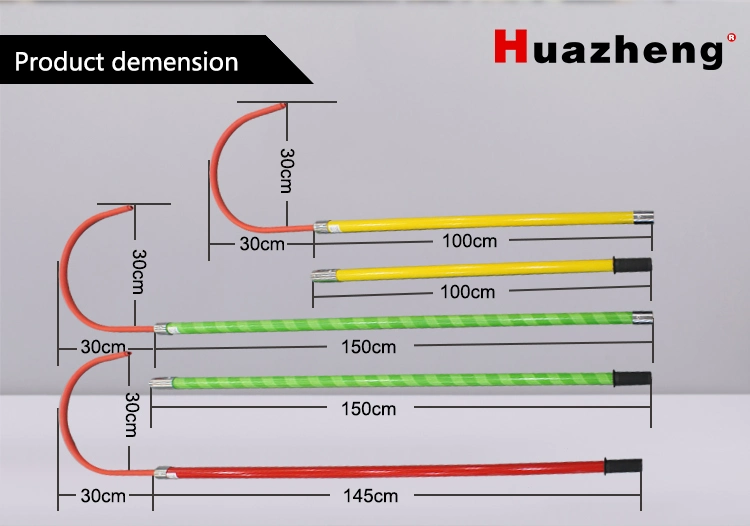 Telescope High Voltage Fiberglass Insulating Rescue Hook for Electric Safety Rod