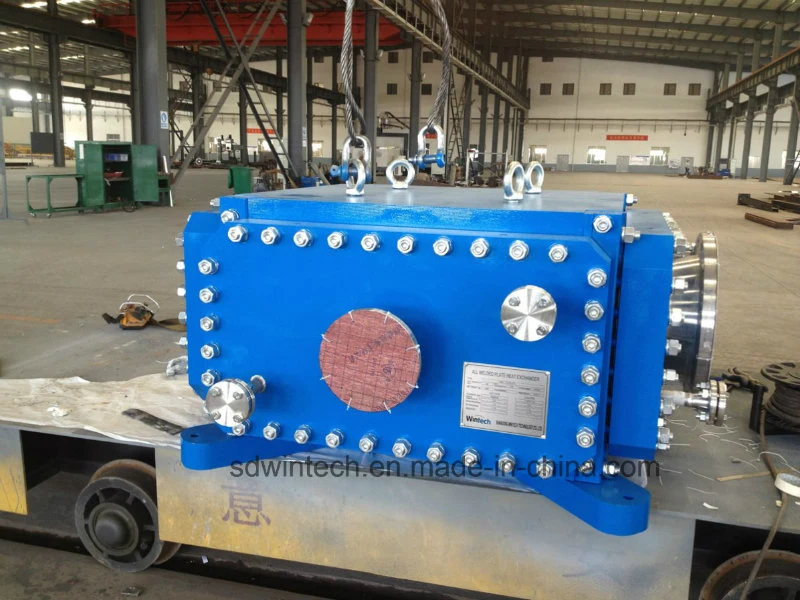 Stainless Steel Compabloc All Welded Plate Heat Exchanger Serving as Heater or Condenser for Food and Beverage and Edible Oil Industry