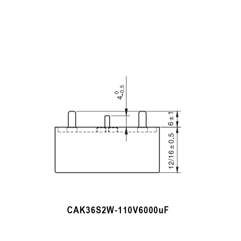 Cak36s2w-110V6000UF-M Hybrid Tantalum Capacitors for Time Delay Circuit