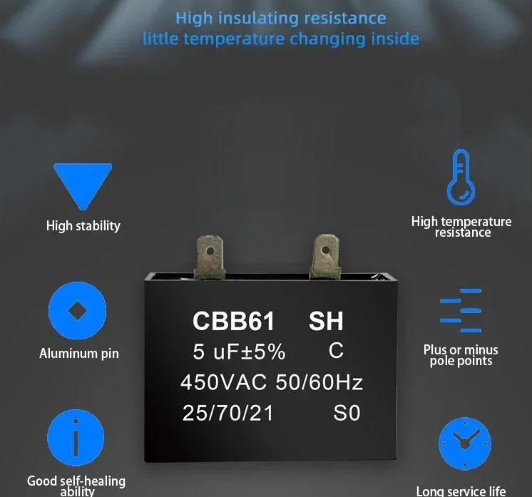 Supplier Run Fan Capacitors/Capacitor Cbb61/Power Capacitor