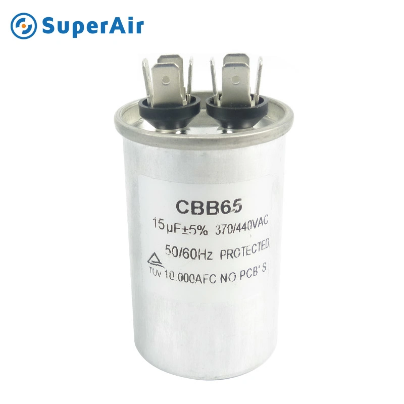 Cbb65 AC Motor Run Capacitor with High Capacitance and Aluminum Case