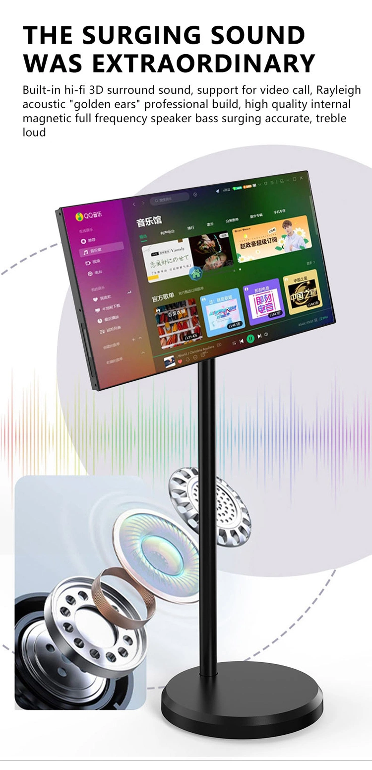 21.5 24 27inch Standby Me Android Smart Monitor Touch Screen Rotatable WiFi Floor Standing Smart TV Work Studying Workout Gaming