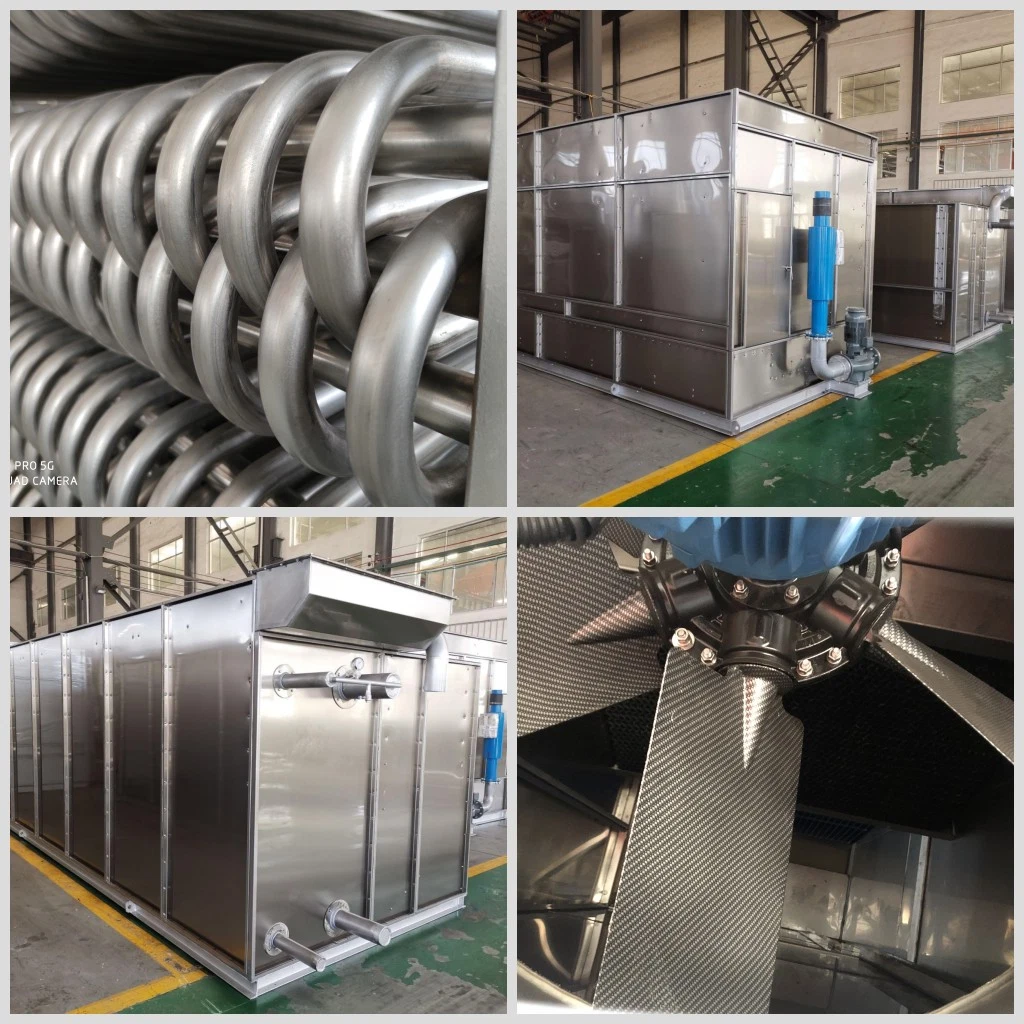 Galvanised Steel Coils Ammonia Evaporative Condenser for Fruit Cold Storage