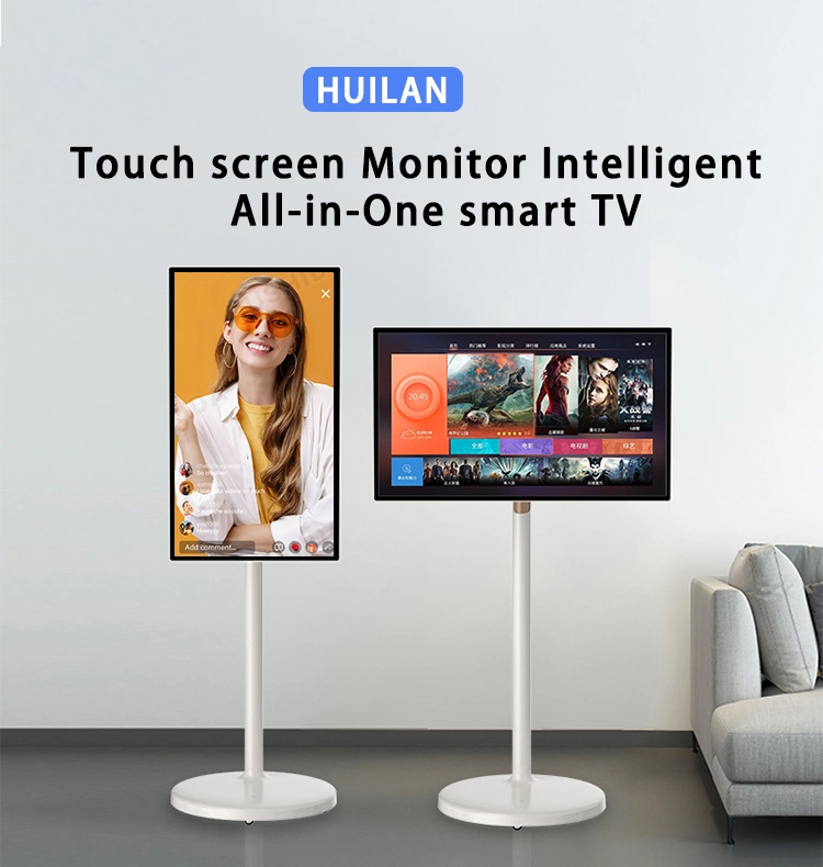 Interactive 32 Inch Standby Me Smart Television Monitor in-Cell LCD 1080P Portable Touch Screen Rotating TV with Android 10