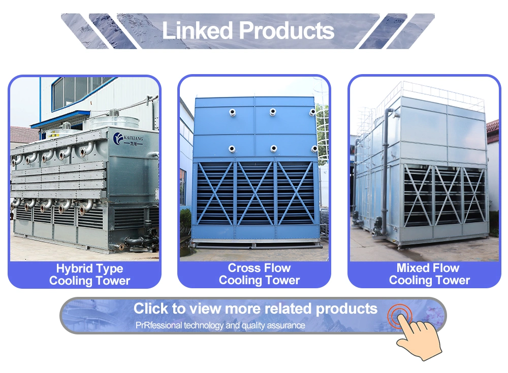 R507 Freon Refrigerant Evaporative Condenser Type Closed Circuit Water Cooling Tower Used for Lithium Bromide Refrigeration Unit