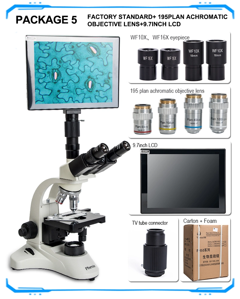 40X-1600X Trinocular Microscope with Camera Digital Microscope with 9/9.7 Inch Display