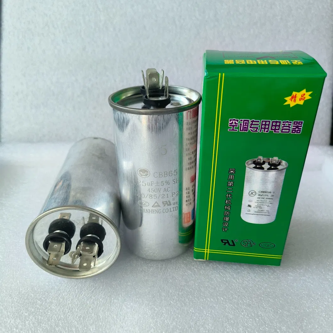 Cbb65 Air Conditioner Compressor Starter Capacitor 450V Aluminum Case Capacitor Air Conditioner Capacitor