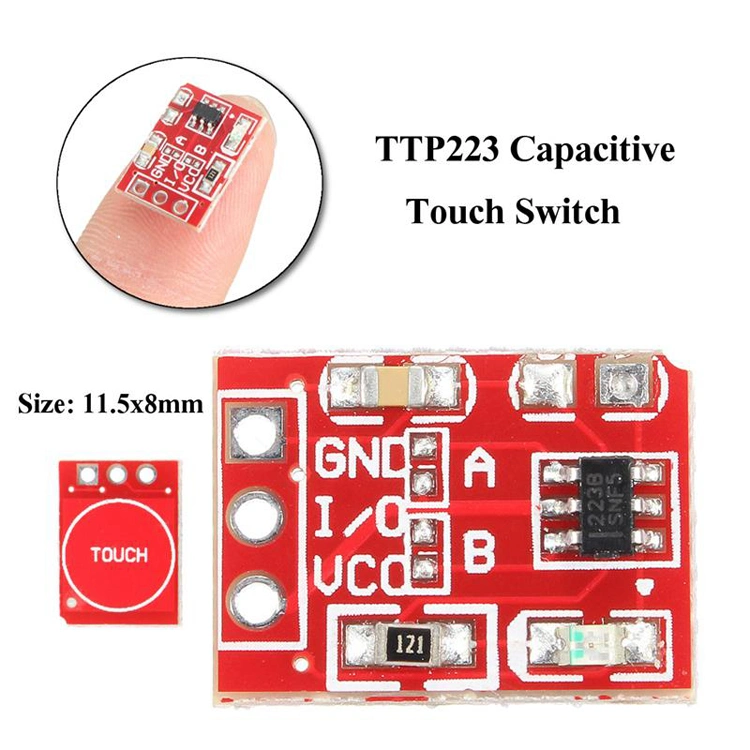 Ttp223 Touch Button Module Capacitor Type Single Channel Self Locking Touch