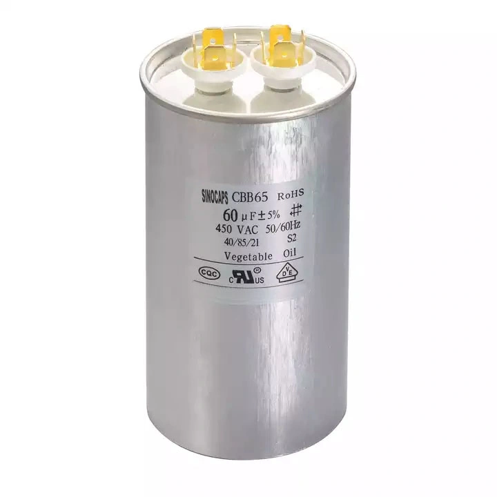 Cbb65 AC Motor Run Capacitor with UL TUV VDE CQC AC Metalized PP Film Cbb65 Sh Capacitor Manufacturer