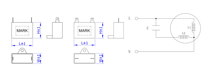 Power Capacitor 25UF 250V Cbb61 AC Starting Fan Capacitors with Terminal Motor Original Manufacturer 0.1UF~35UF Datasheet Smiler