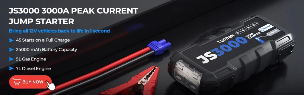 2023 Topdon Manufacturer Js2000 2000A 12V 16000mAh Portable Smart Car Emergency Battery Jump Box Booster Power Bank Auto Car Truck Capacitor Jump Starter AC