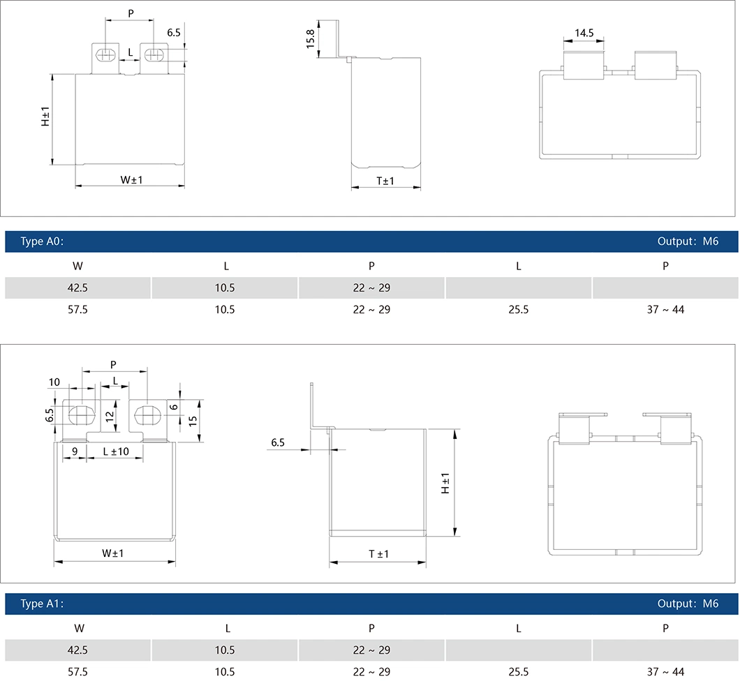 Surface Mounting Snubber Film Capacitor with Custom Terminals