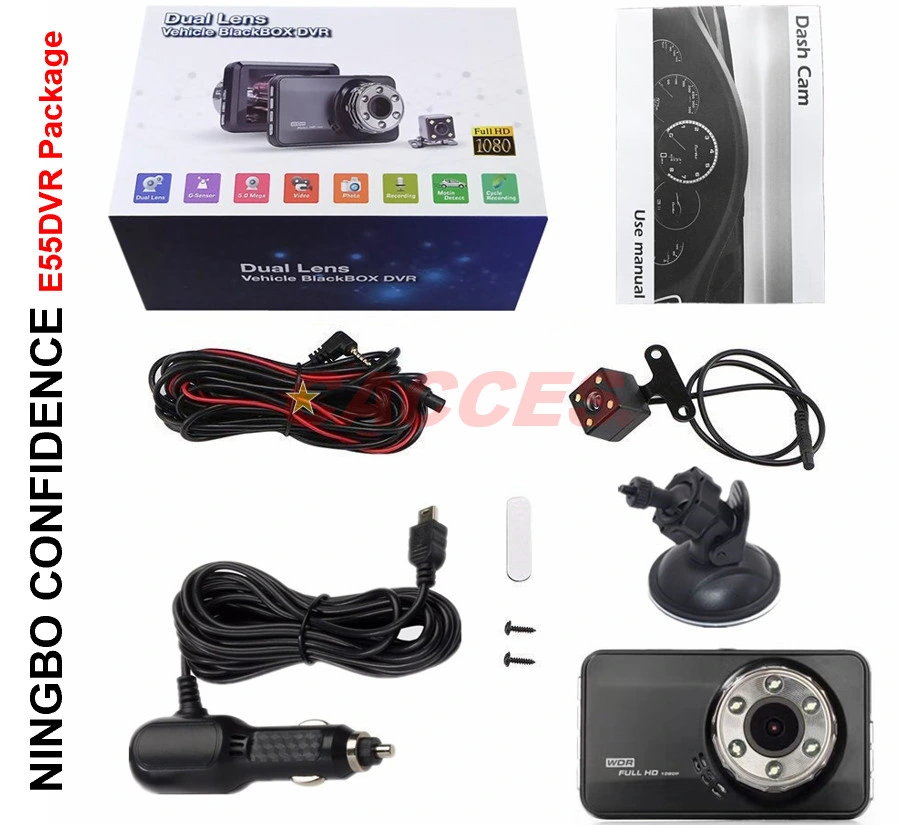 3 Channels 2K Dash Cam, 2K+2K+1080P Front Inside and Rear Three Way Triple Car Camera, IR Night Vision, 24hr Parking Monitor, Capacitor, Support 256GB Max