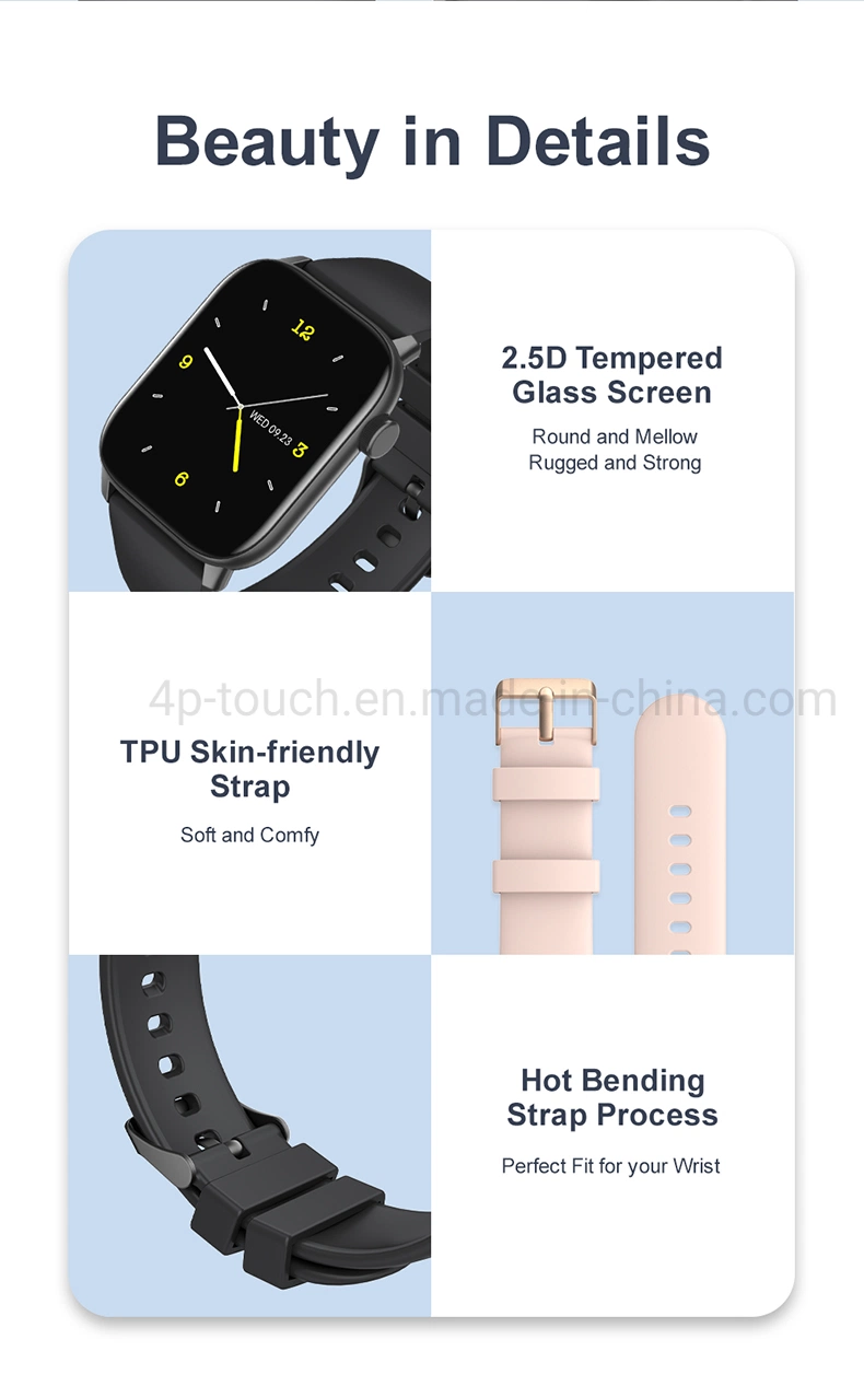 Full Touch IP68 Waterproof Real-Time Heart Rate SPO2 Monitoring Smart Wristband KW76