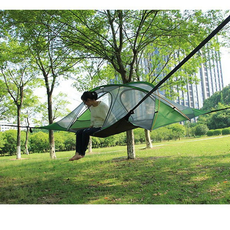 Hanging Tree Tent, Double Hammock for Camping Hiking Backpacking Climbing Traveling Tent, Quadrangle Tree Tent, Backpacking Camping Tree Tent Esg15112