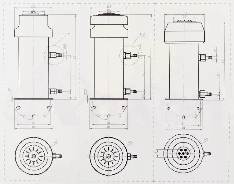 Ccgs-3 24kv 4000PF 3000kVA High Power Water Cooled Ceramic Capacitor