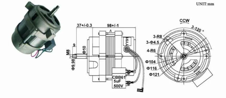 Powerful Electrical Capacitor Motor for Blower/Electri Steam Box with Ce Certificate