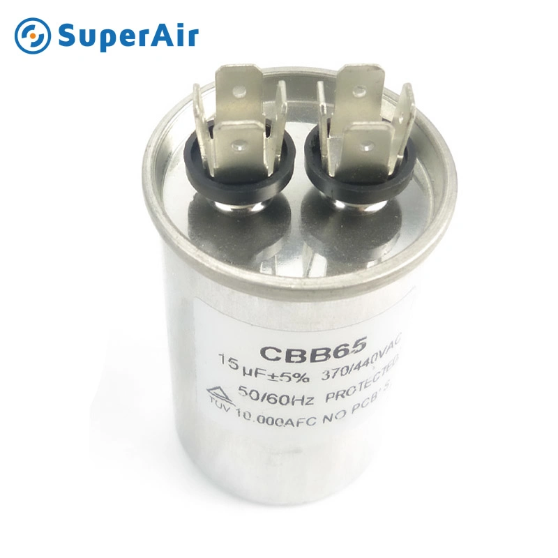 Cbb65 AC Motor Run Capacitor with High Capacitance and Aluminum Case