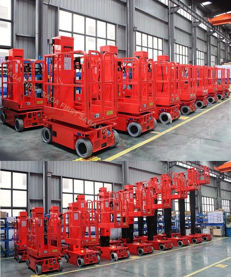 3.8 M 227 Kg Aerial Work Mobile Scissor Man Lift Mini Hydraulic Lift