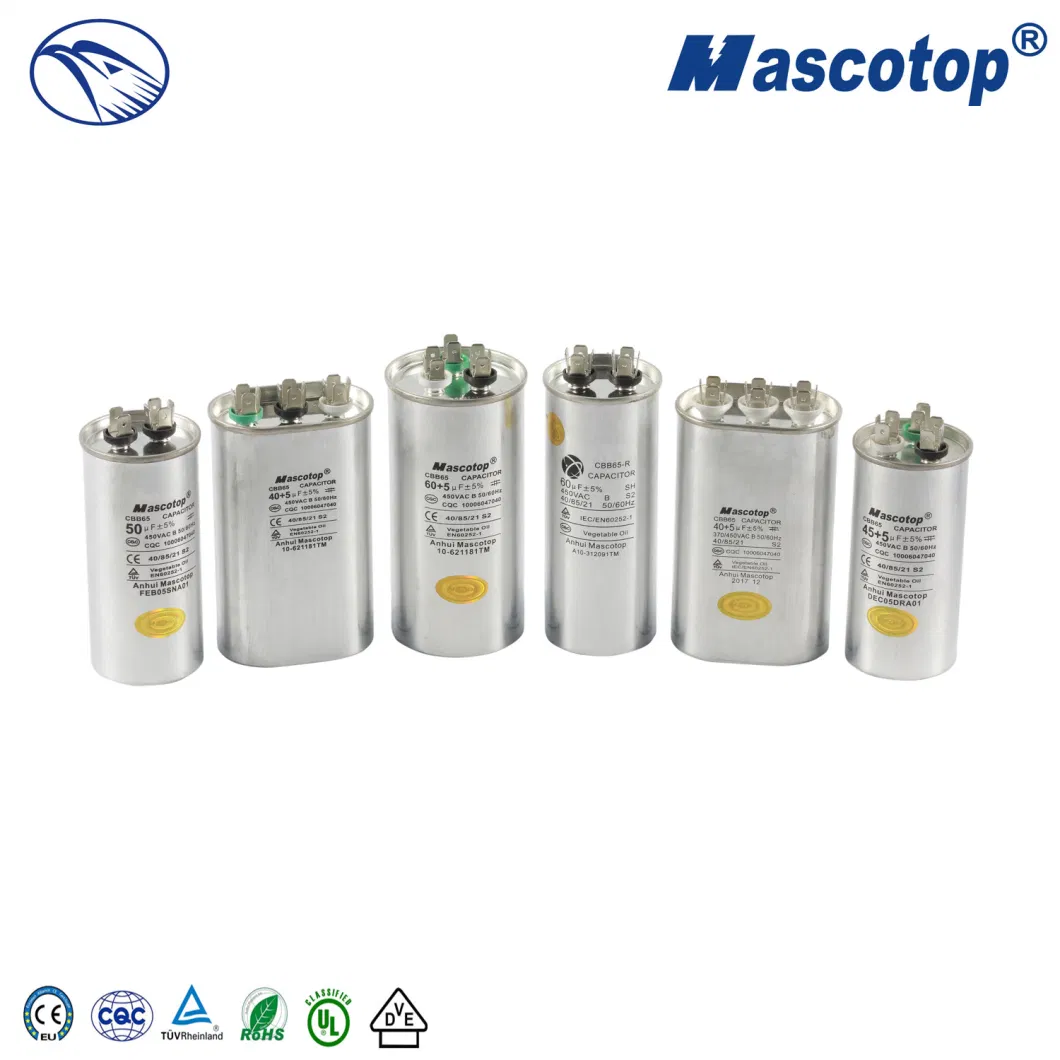 China Supplier Cbb65 Air Conditioner AC Capacitor 20~70UF